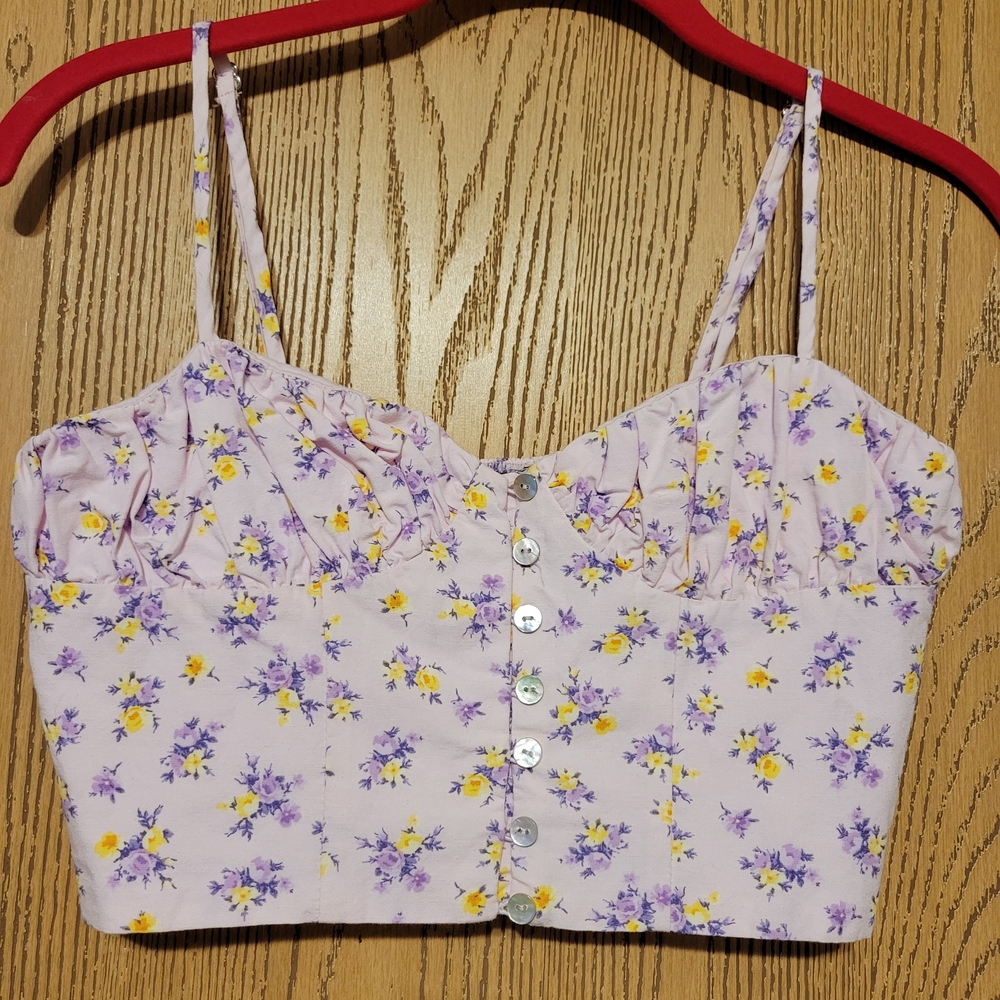 Zara Purple and Yellow Floral Camisole